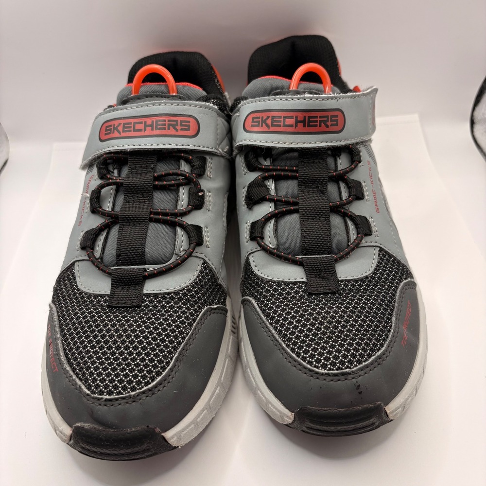 Skechers Game Kicks Gametronix Boys Shoes Grey Black Red 402260L Size 5Y‎